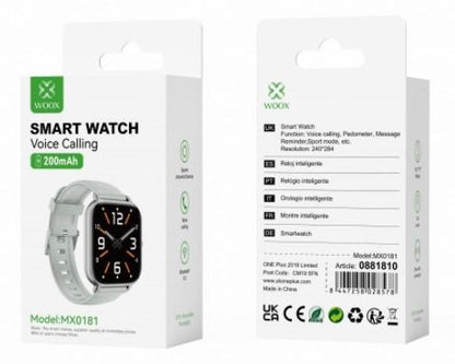 Woox MX0181 Bluetooth with Voice Calling, BT V5.3, 200mAh Battery Smart Watch Available Multiple Color