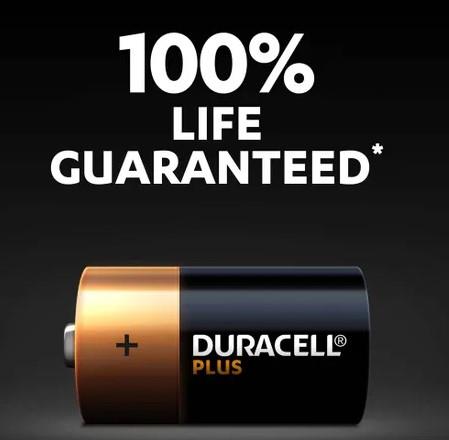 Duracell Plus C2 Size Alkaline Batteries 100% LIFE GUARANTEED
