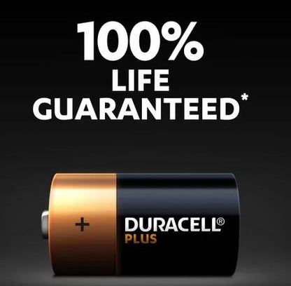 Duracell Plus C2 Size Alkaline Batteries 100% LIFE GUARANTEED