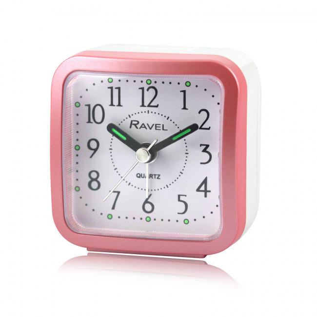 Ravel Rectangular Mini Bedside Quartz Alarm Clock RC043 Available Multiple Colour