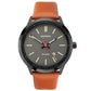 Sekonda Mens Fashion Dated Grey Dial with Brown Leather Strap Watch 1828