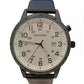 Sekonda Mens Fashion Dated White Face Black Leather Strap watch