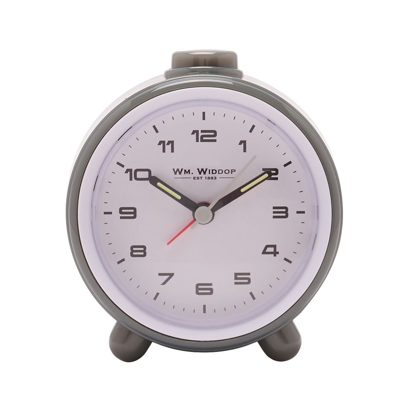 Wm.Widdop Round Alarm Clock Sweep Movement & Snooze 9511 Available Multiple Colour