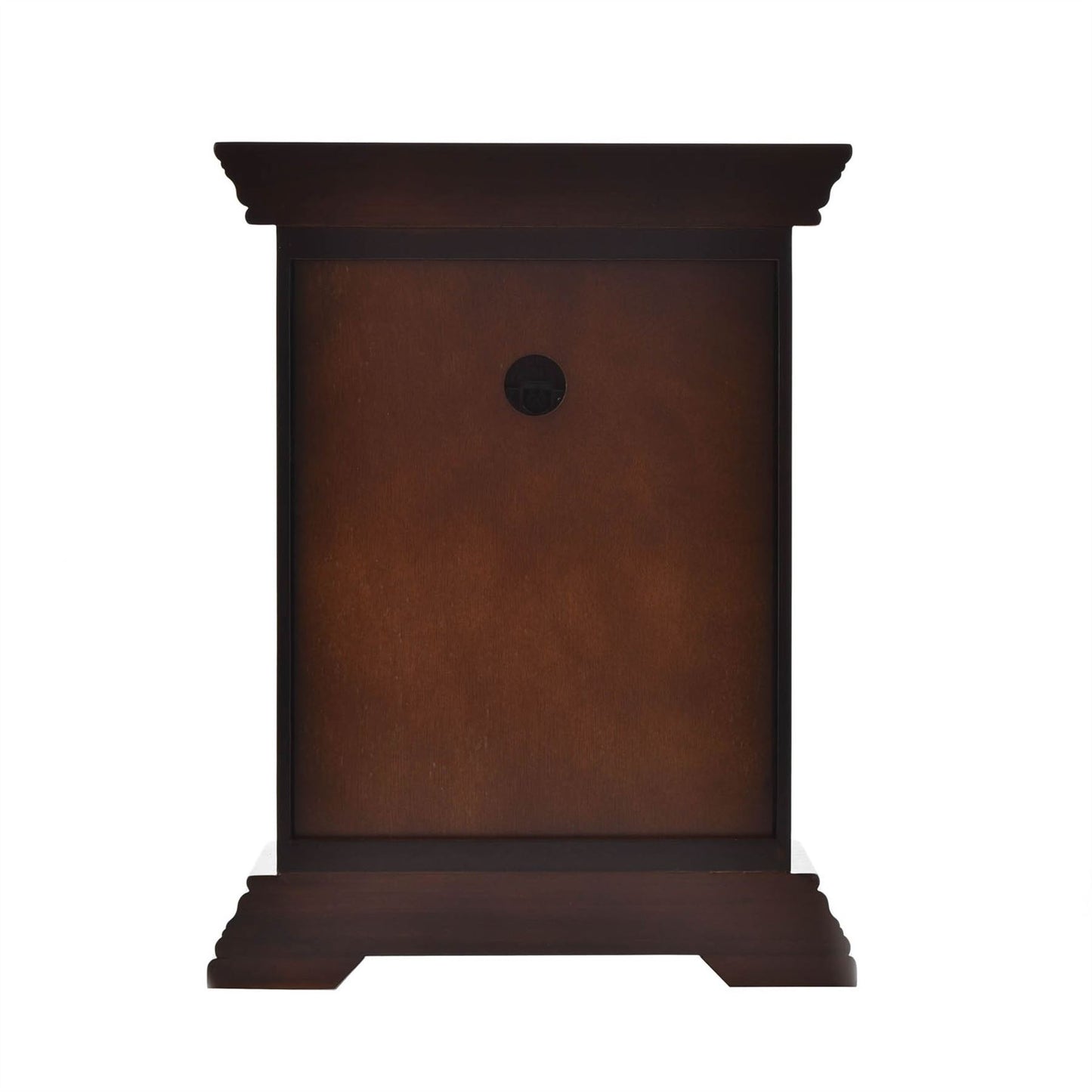 Wm. Widdop Wooden Mantel Clock with Pendulum Arabic Numerals