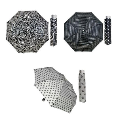 Drizzles Black & White Prints & Floral Umbrella UU0118 Available Multiple Design