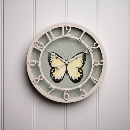 Country Living Outdoor Clock - Butterfly 25cm