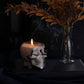 Smoked Glass Skull Candle with Haunted House Fragrance