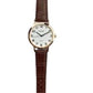 Pelex Mens RGold Case White Dial Brown Leather Strap Quartz Watch PLX-056 M832A