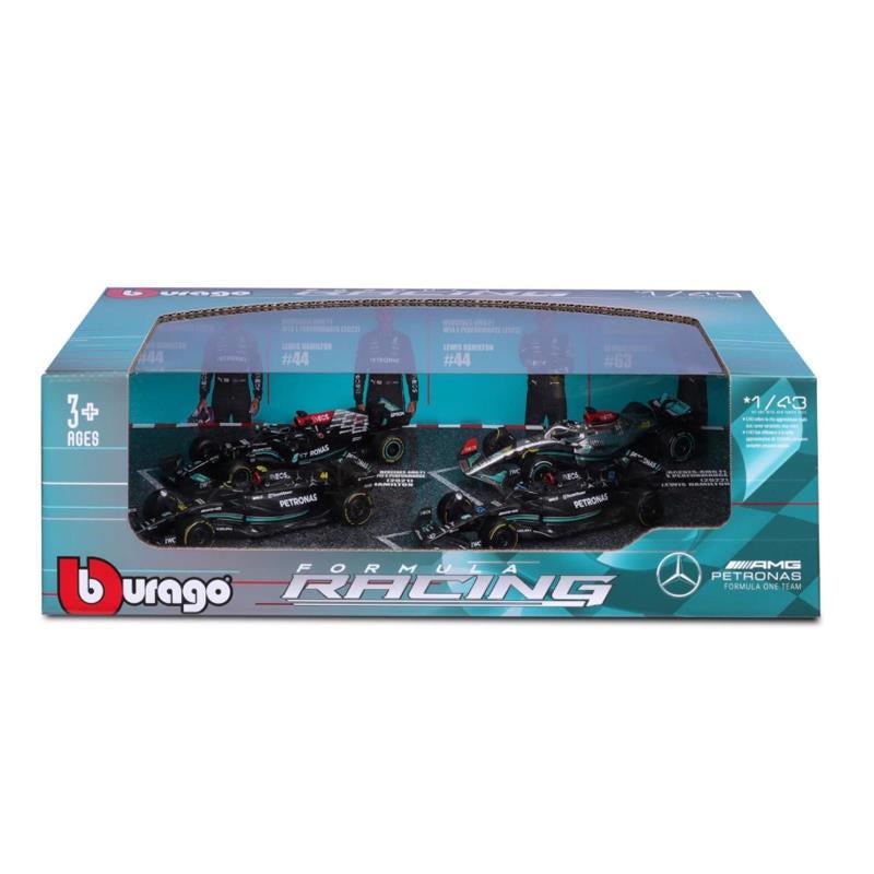 1:43 F1 Mercedes Amg 4Pk British Gp Lewis Hamilton Set - Diecast Model car Collectables