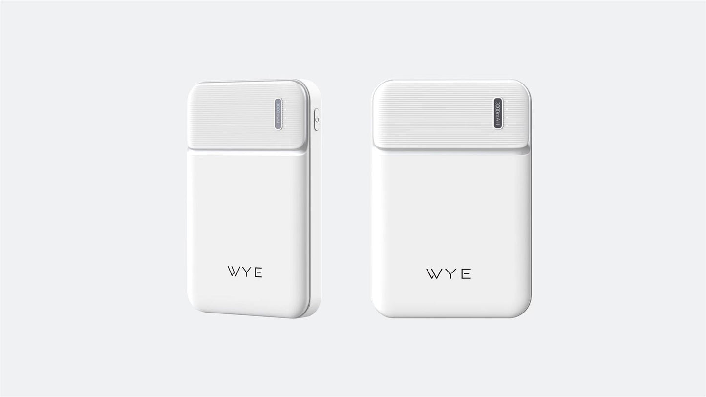 WYEFLUX 3000mAh Portable Power Bank Available BLACK & WHITE