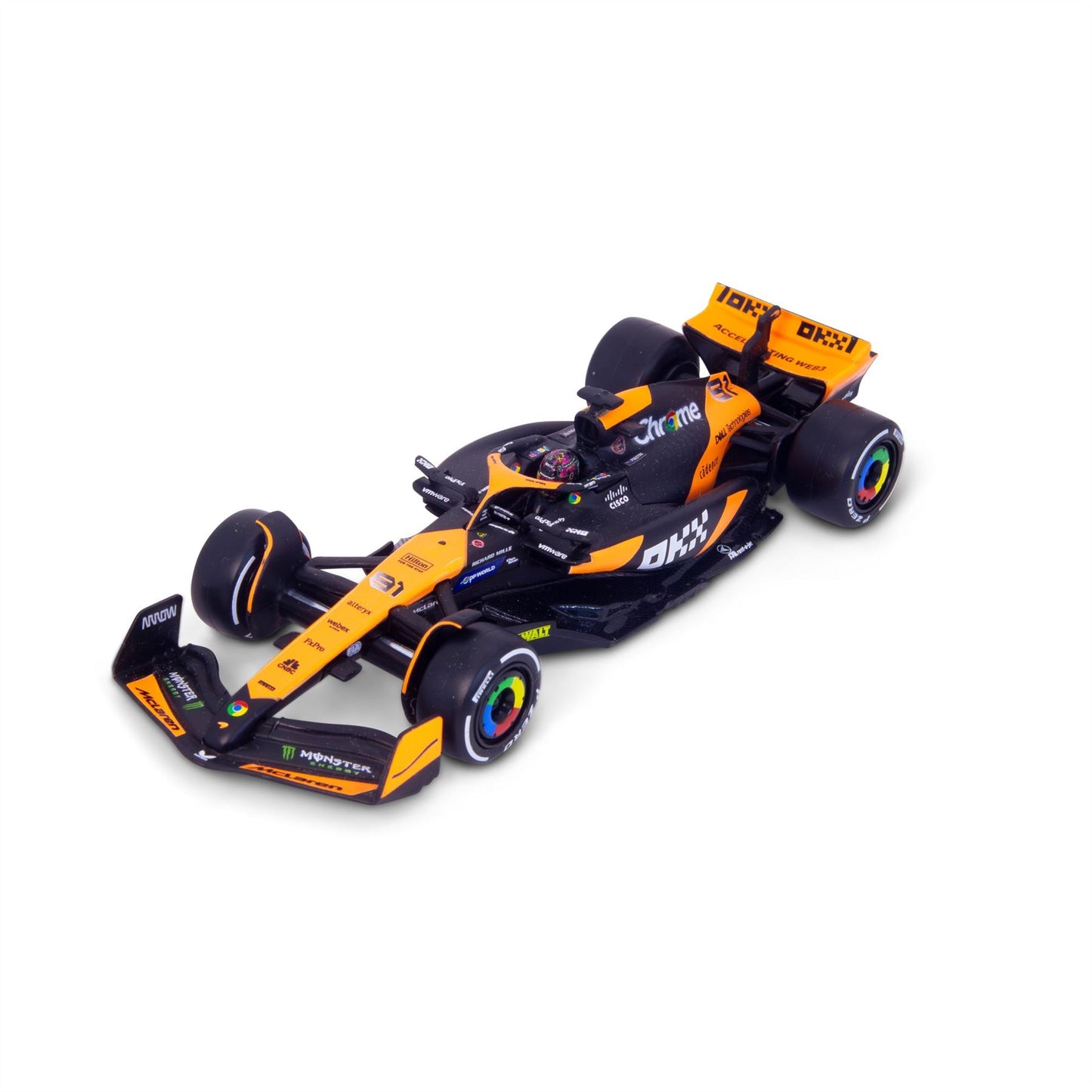 1:43 F1 Mclaren Mcl38 2024 With Helmet Piastri - Diecast Model car Collectables