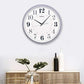 Seiko Decorator With Blue Numbers Wall Clock Matt Grey QXA740N