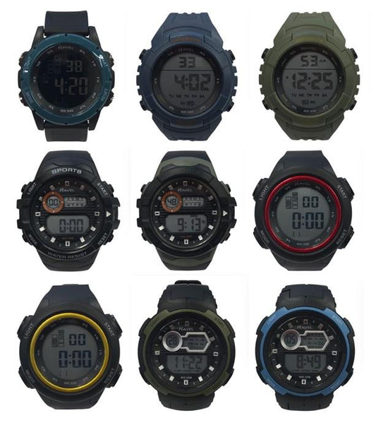 Ravel Mens Boys 3ATM Digital Sports Dial Rubber strap Watch RDG.14.25-41