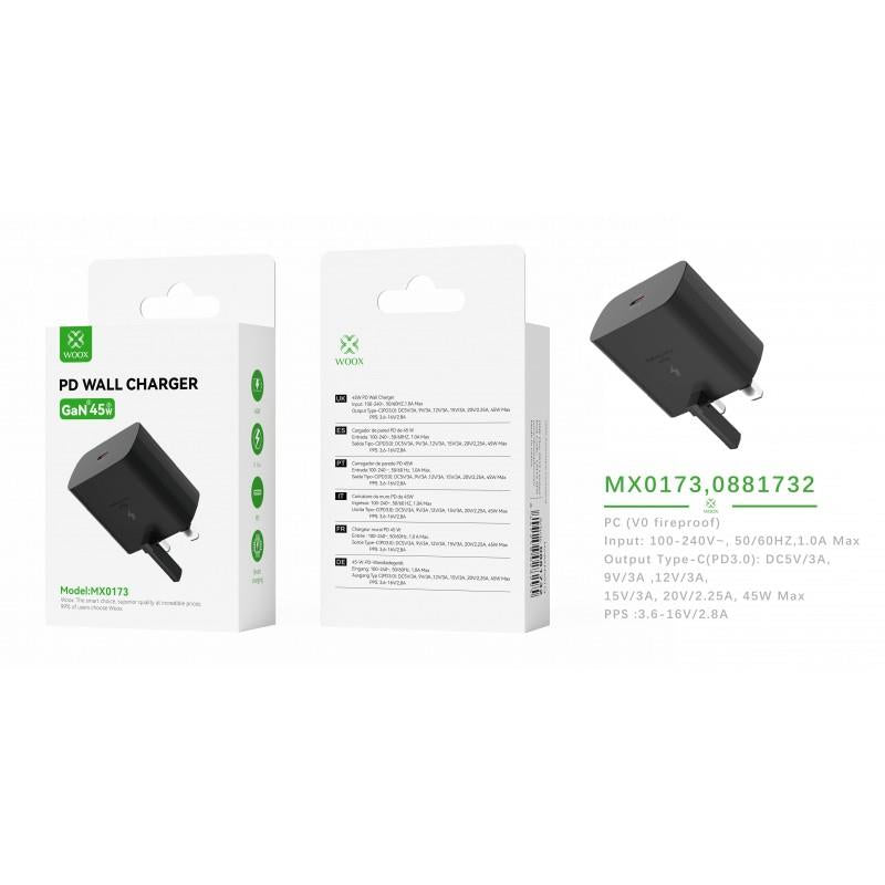 Woox UK Home Charger Type-C, USB, Lightning, Car charger with and without cable 20w