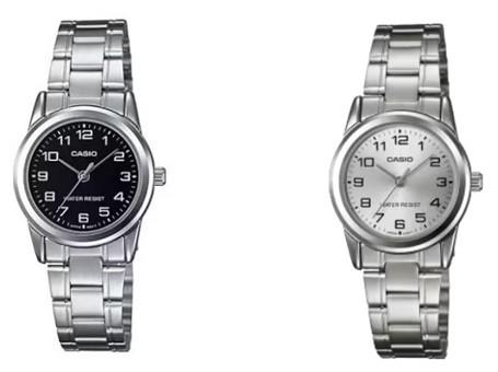 Casio Ladies Basic Analogue Stainless Steel Bracelet Easy Reader Dial Watch - LTP-V001D