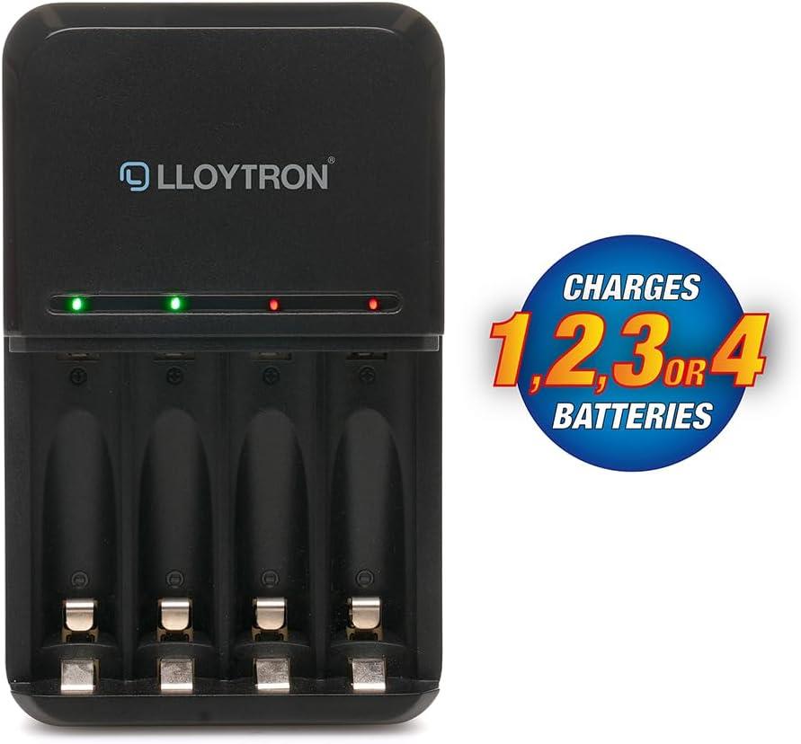 Lloytron Ultra Fast AA/AAA Smart Battery Charger for NiMH Batteries