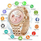 GEN9 Ladies Smart Watch Bling Fashion Light Luxury Digital Display with Adjustable Knob Rosegold Bracelet