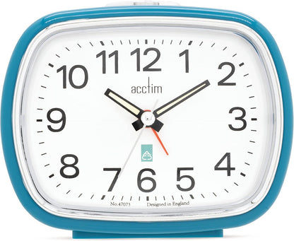 Acctim Camille Analogue Quartz Luminous Hands Chrome Bezel Alarm Clock Available Multiple Color