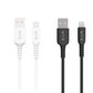 WYE USB-A to 8-Pin Fast Charging & Data Cable 3m - Black/White