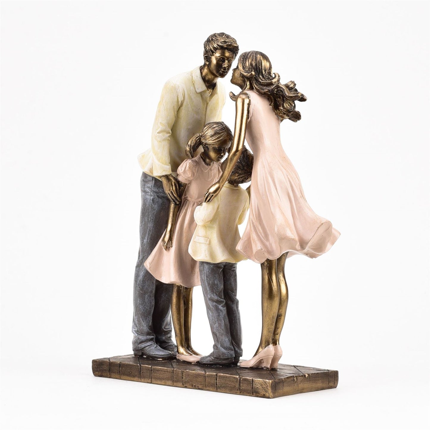 Juliana Family of Four Figurine Bronze and Blush Pink