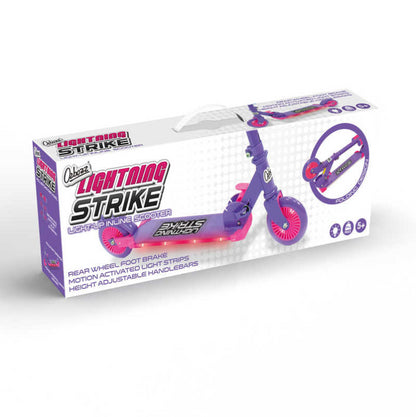 Ozbozz Lightning strike TX Scooter Kids Folding 2 Wheel Girls Pink & Purple