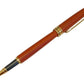 Imperial Wood Matt Brown Gold Trim Ball Pen Fine NIB IMP314R