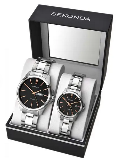 Sekonda His & Hers Metal Watch Gift Set