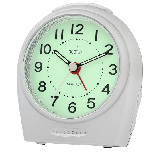 Acctim Astoria Alarm Clock Sweep movement Silver 14937