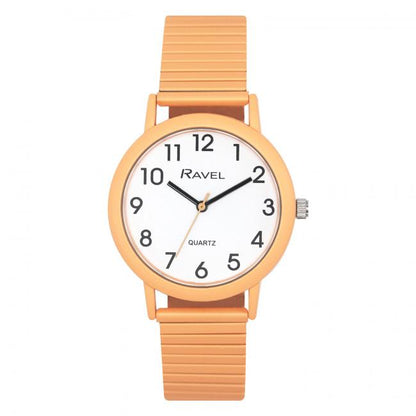 Ravel Unisex Large Size Pastel Coloured Expander Bracelet Watch Available Multiple Colour