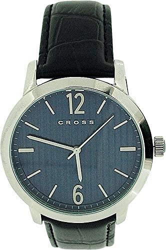 Cross CR1003 Mens Black Leather Strap Wrist Watch & Pen Set Gift Set - CLEARANCE NEEDS RE-BATTERY