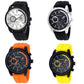 Henley Mens classy sporty Multi eye dials Large Silicone Watch H02227 Available Multiple Colour