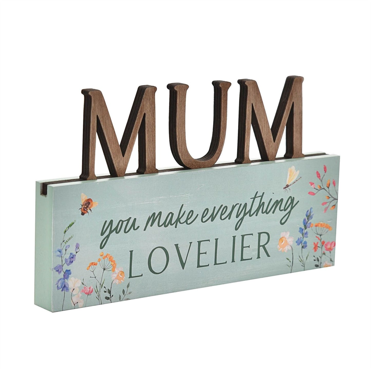 The Cottage Garden Letter Mantel Plaque "Mum"