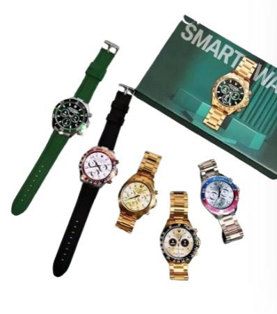 GEN10 Mens Smart Watch Fashion Luxury Digital Display & Adjustable Knob With Rubber Strap & Stainless Steel Bracelet