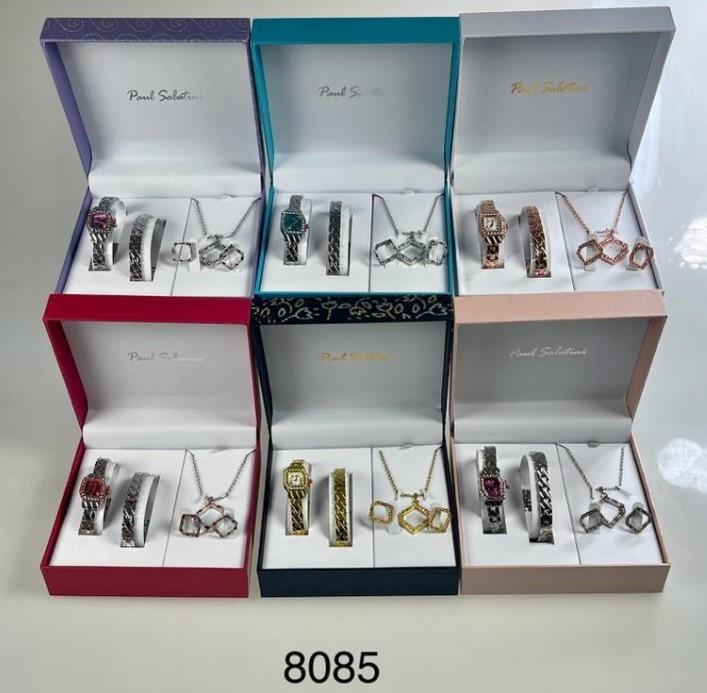 Geneva Ladies Bling Barcelet Watch Gift Sets 8085 Available Multiple Colour