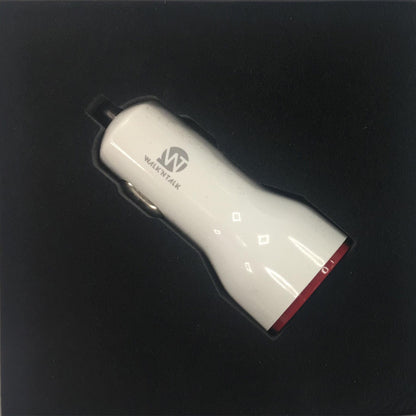 Walk n Talk Car Cigarette Lighter Adapter with Dual USB Port White