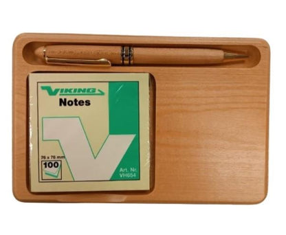 Imperial Wood Brown Gold Trim Ball Pen with Notepad set IMP301M - CLEARANCE NEEDS RE Refill