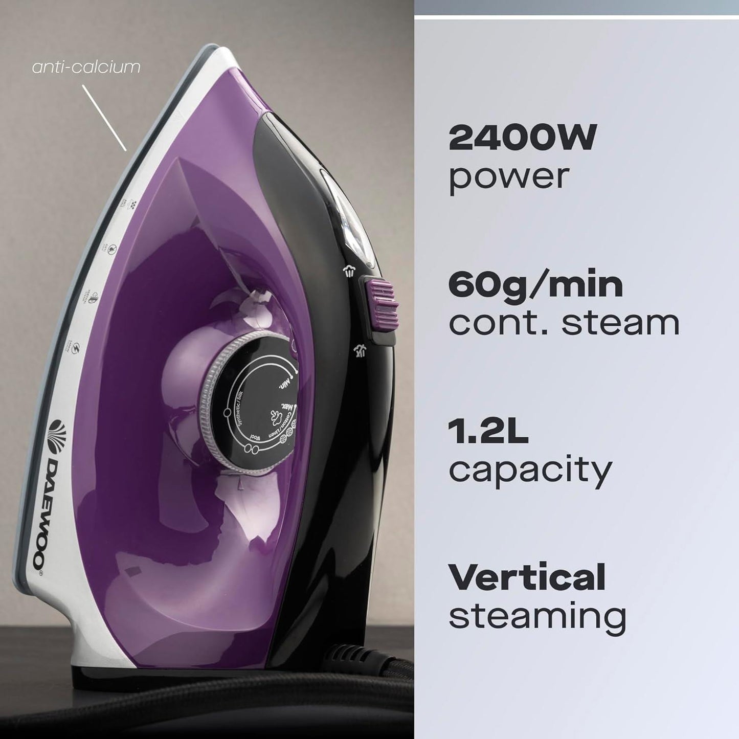 Daewoo 2400W 1.2L Steam Iron
