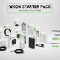 Woox Starter Pack - Charging Cables, Power Adapter, Car Charger and Power Bank Combo With Free Display Stand