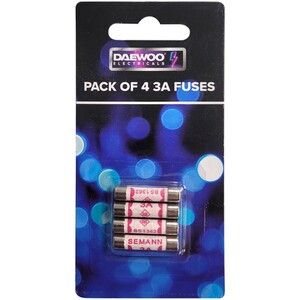 Daewoo pack of 4 3A Fuses