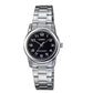 Casio Ladies's Standard Stainless Steel Easy Reader Black Dial Watch LTP-V001D-1BUDF