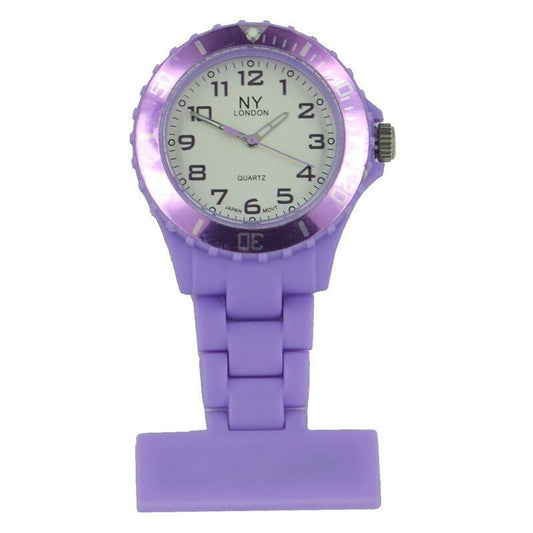NY LONDON Lilac Nurse FOB watch with White dial PI-2022LW