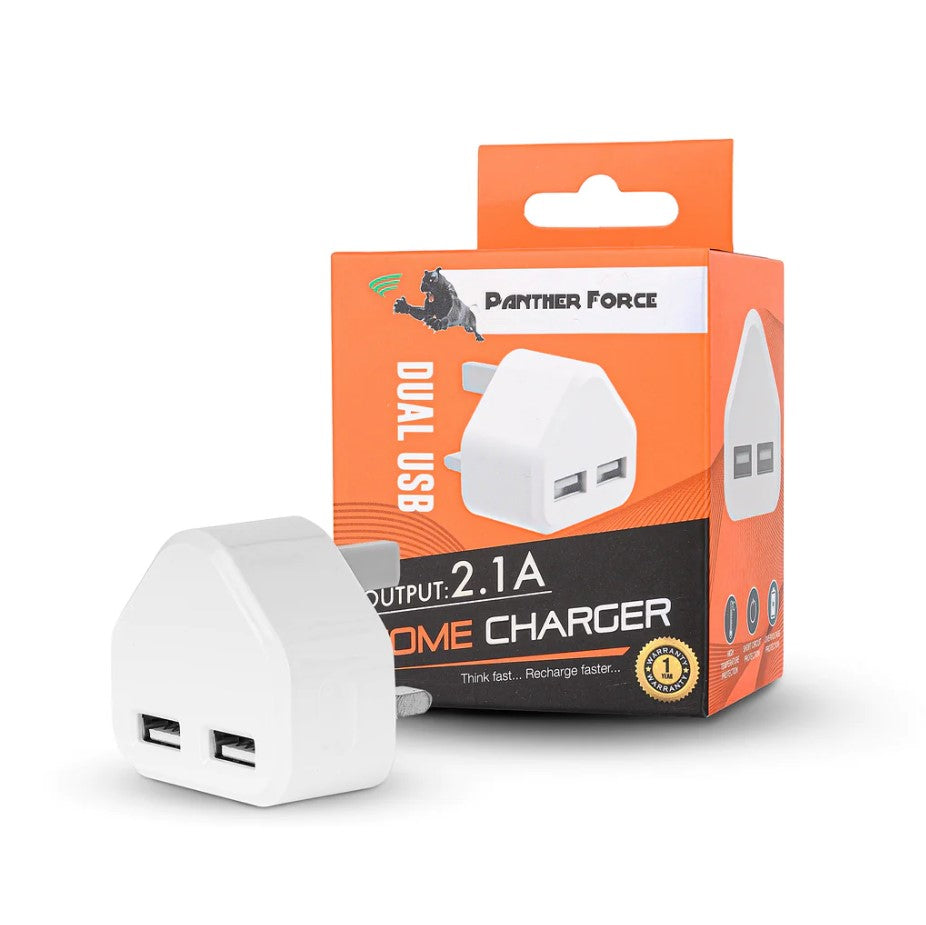 Panther Force Dual 2.1Amp USB Home Charger