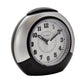 Wm.Widdop Large Round Sweep/Light/Snz Alarm Clock Silver/Black