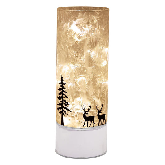 Large Reindeer with Tree LED Light Tube