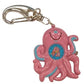 Imperial Key Chain Clock Pink Octopus IMP730 - CLEARANCE NEEDS RE-BATTERY