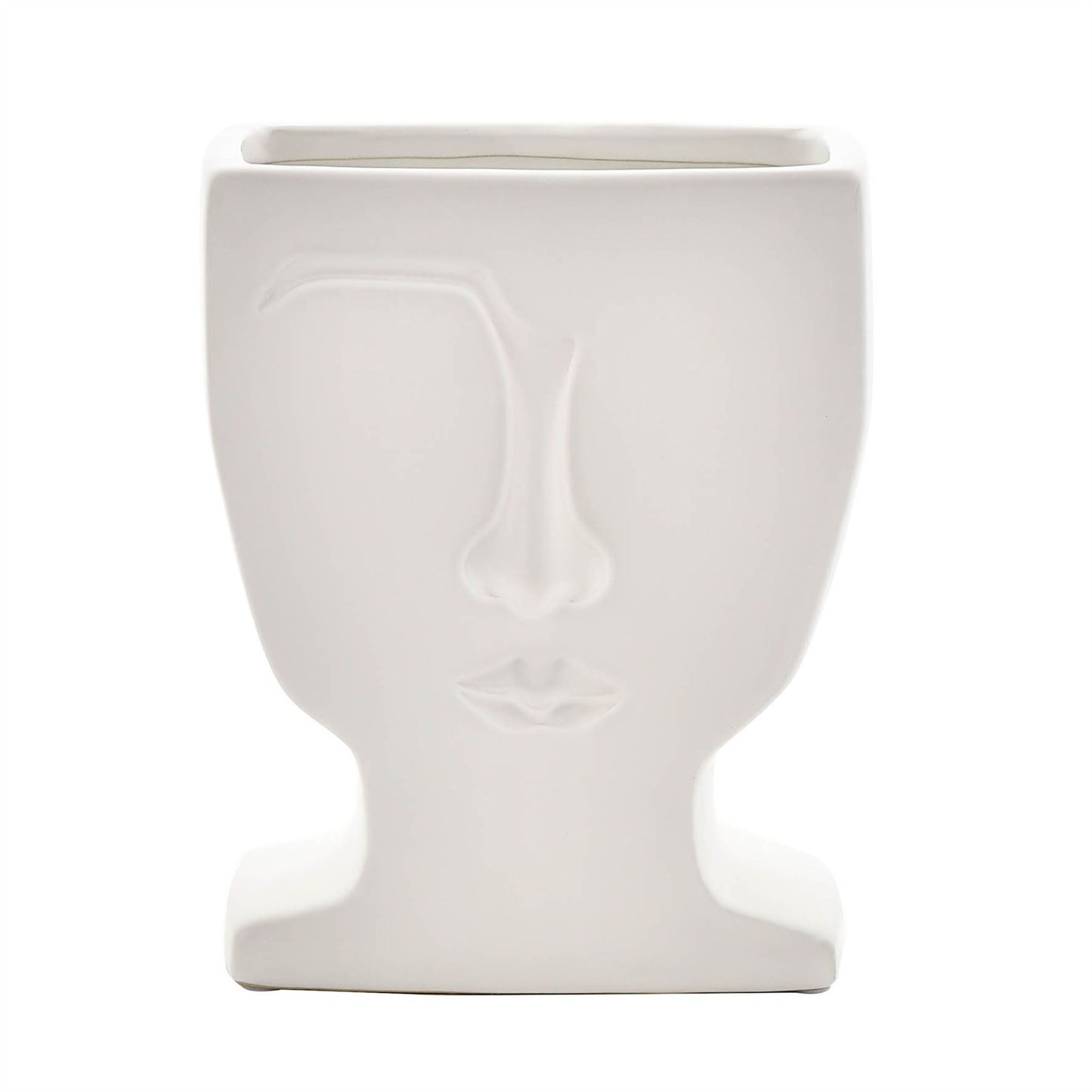 Hestia White Face Vase