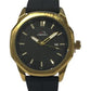 Heryi Rubber Gents Fashion Quartz Date Black Hexagon Dial Black Rubber Magnetic Strap Watch