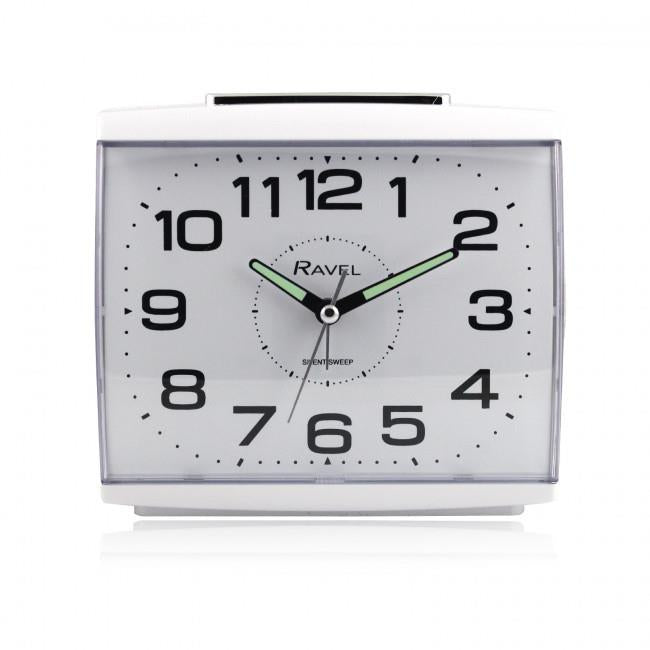 Ravel Large Square Retro Bedside / Mantle Quartz Alarm Clock RC037 Available Multiple Colour