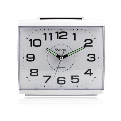 Ravel Large Square Retro Bedside / Mantle Quartz Alarm Clock RC037 Available Multiple Colour