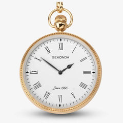 Sekonda Classic Gold Plated & Brass Chain Pocket Watch 1793